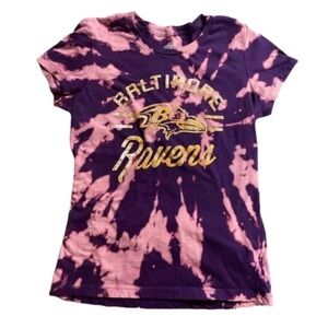 💙 Baltimore‎ Ravens Tie Dye Shirt Size Medium Pink Purple Upcycled Reworked OOAK